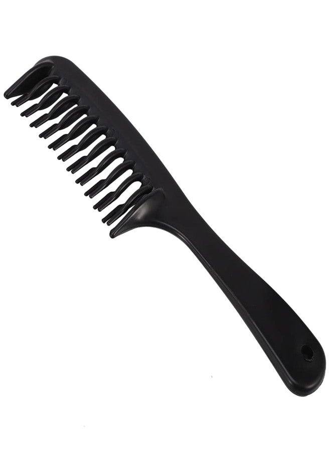 ACGarden 2X Black Double Tooth Detangler Hair Comb Shampoo Comb with Handle for Long Curly Wet Hair - Image 2